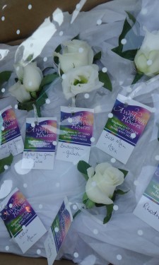 ivory rose buttonholes