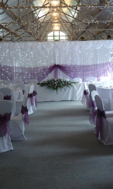 Table and top table arrangements at Crug Glas